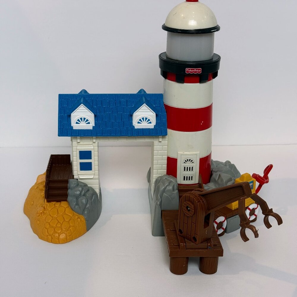 Fisher-Price GeoTrax Lighthouse Harbor Dock Playset